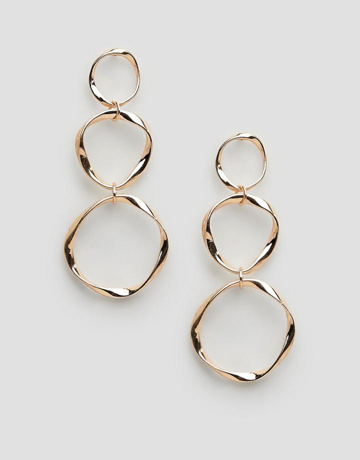 Ashiana Triple Link Drop Earrings - Silver