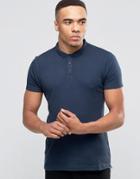 D-struct Mesh Waffle Polo Shirt - Navy