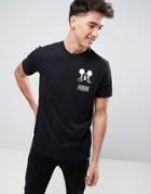 Pull & Bear Mickey Mouse T-shirt In Black - Black