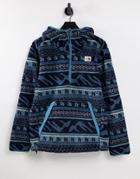 The North Face Campshire Printed Hoodie In Blue-navy