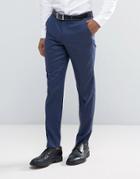 Jack & Jones Premium Slim Suit Pants In Texture - Navy