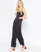 Influence Jumpsuit With Strappy Back - Geo Print Black