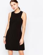 New Look Fit And Flare Tailored Dress - Black