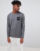 The North Face Long Sleeve Fine T-shirt In Gray - Gray