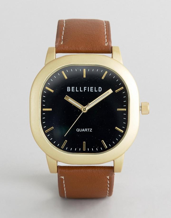 Bellfield Brown Watch With Black Dial - Brown