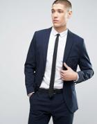 Selected Homme Slim Seersucker Suit Jacket - Navy