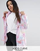 Asos Curve Pac A Trench In Pastel Spray - Multi