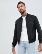 Hugo Script Logo Bomber In Black - Black
