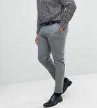 Asos Design Plus Skinny Smart Pants In Gray - Gray