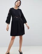 Gestuz Anne Lace Paneled Dress-black