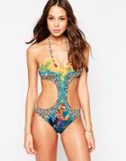 Seeker Cut Out Swimsuit - Yellow