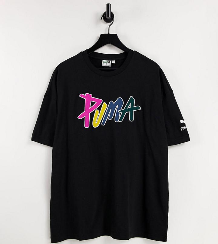 Puma Skate Boxy T-shirt In Puma Black