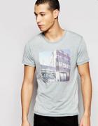 Selected Homme T-shirt With Print - Gray