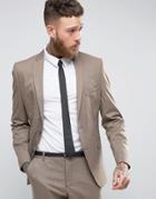 Selected Homme Skinny Suit Jacket - Brown