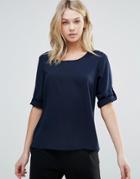Only You Lin 3/4 Sleeve Shell Top - Navy
