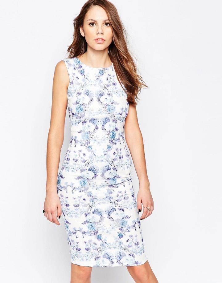 Daisy Street Midi Dress In Floral Print