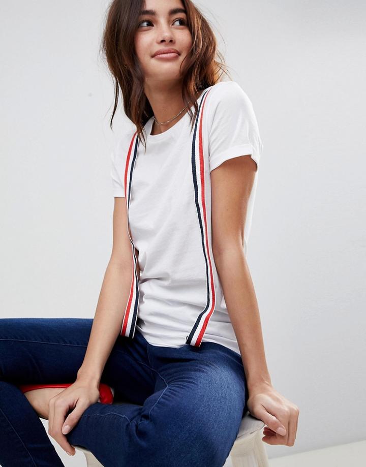 Brave Soul Tape T Shirt - White