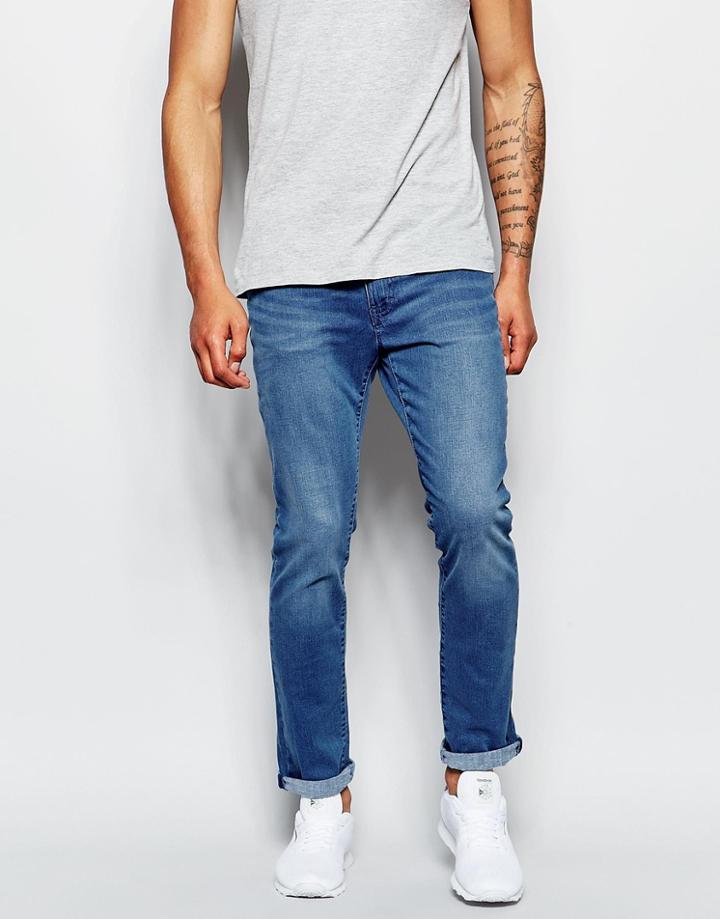 Waven Jeans Verner Stretch Skinny Fit Jay Blue Mid Wash - Jay Blue