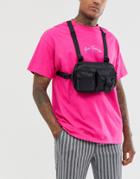 Bershka Chest Bag In Black