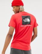 The North Face Red Box T-shirt In Red - Red
