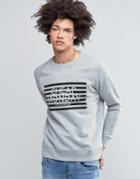 Cheap Monday Rules Sweatshirt Logo Striped Gray - Gray