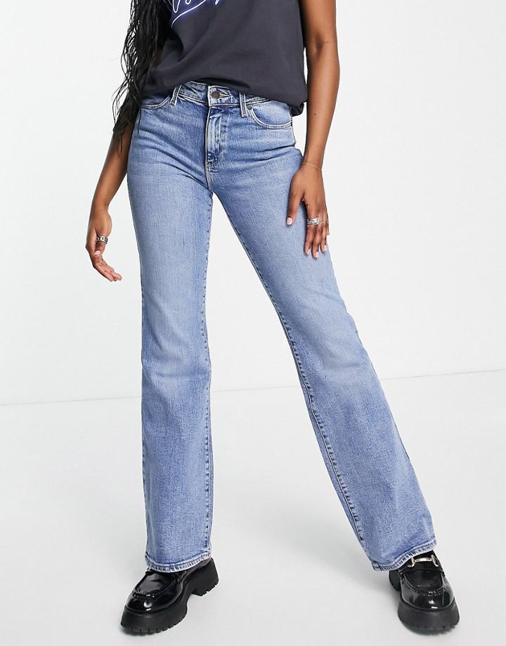 Wrangler Retro Flare Jeans In Bliss Blue Denim Wash