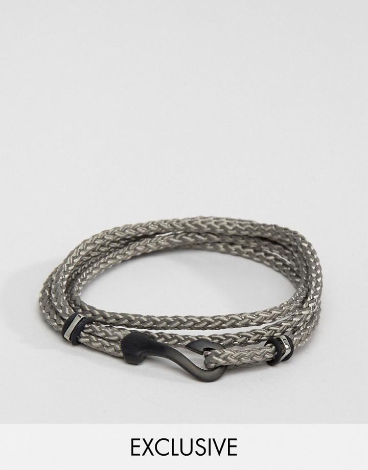 Seven London Hook Bracelet In Gray Exclusive To Asos - Gray