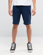 Armani Jeans Sweat Shorts With Logo In Navy - Navy