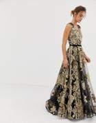 Bronx And Banco Golden Rose Gown - Multi
