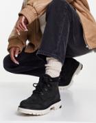 Levi's Suede Lace Up Ankle Boots In Black