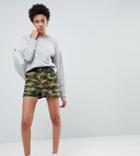 Asos Shorts In Smudge Camo Print - Multi