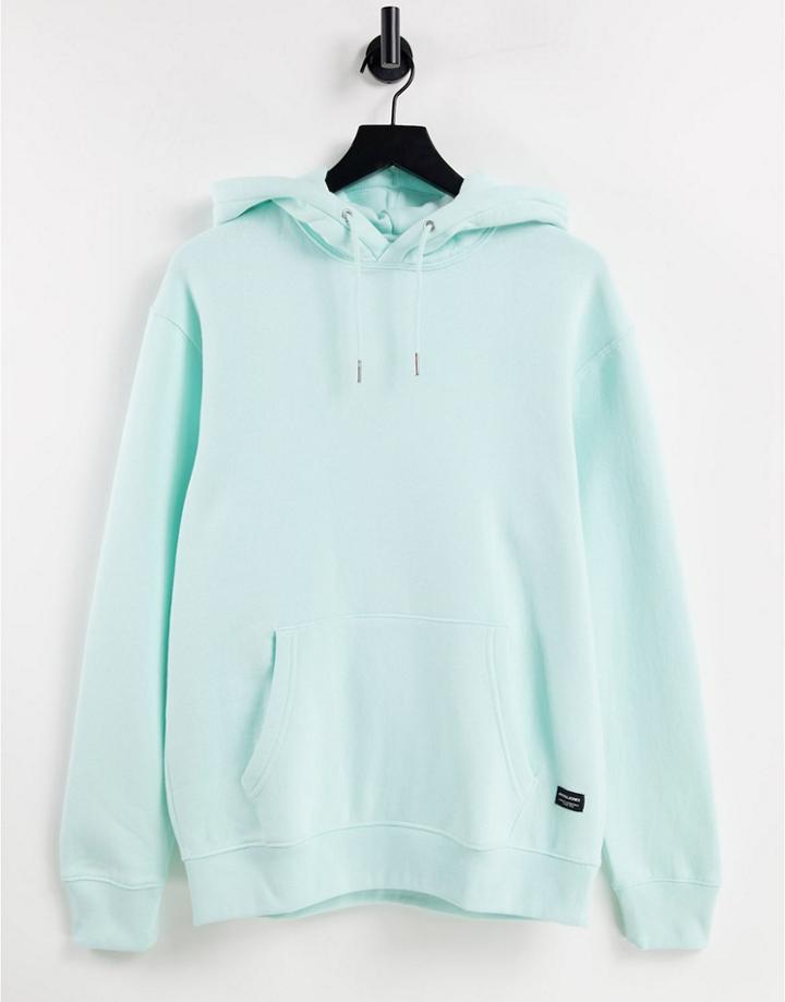 Jack & Jones Essentials Oversized Hoodie In Mint-blues