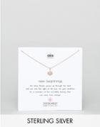 Dogeared X Asos Exclusive Rose Gold Plated New Beginnings Happy Lotus Necklace - Gold