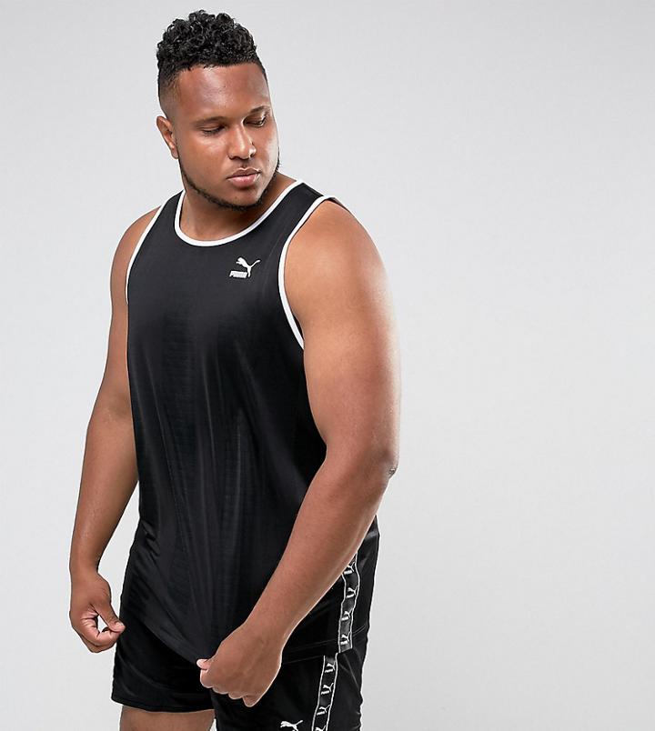 Puma Plus Retro Soccer Tank In Black Exclusive To Asos 57657903 - Black