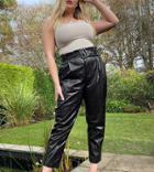In The Style Plus X Olivia Bowen High Waist Pants With Belt In Black