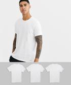 Calvin Klein 3 Pack Crew Neck T-shirts In White