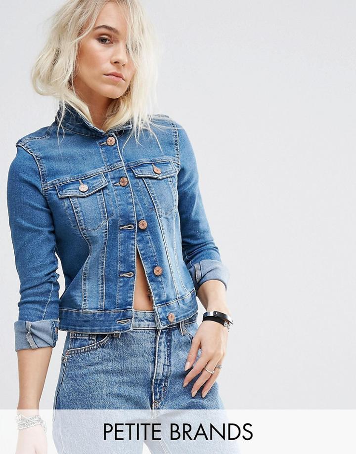 Noisy May Petite Denim Jacket - Blue