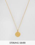 Carrie Elizabeth Small Gold Geo-tribal Disc Pendant - Gold