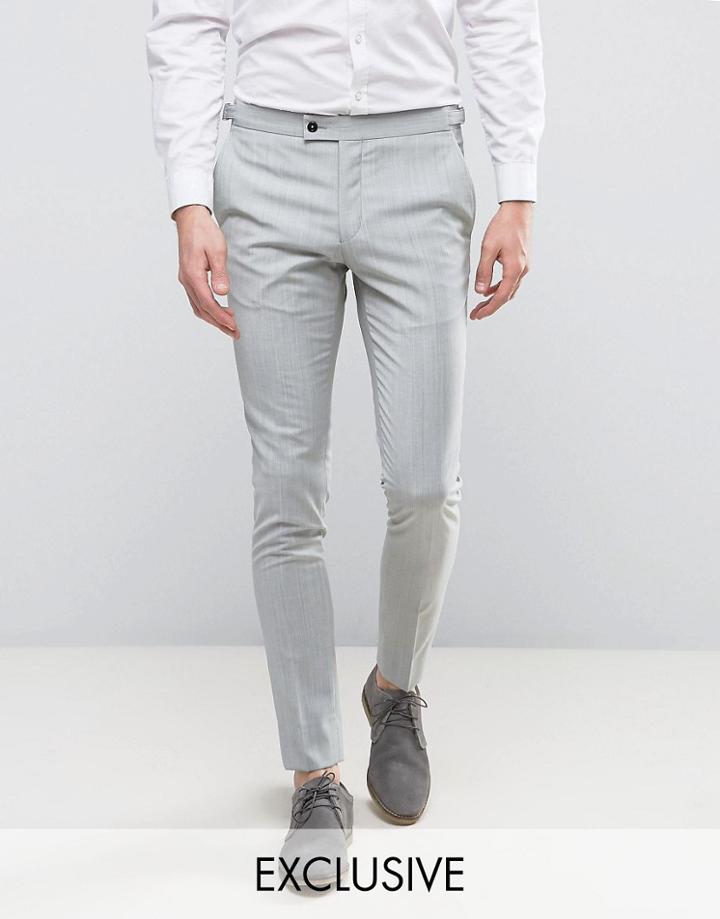 Hart Hollywood Super Skinny Wedding Suit Pants - Gray