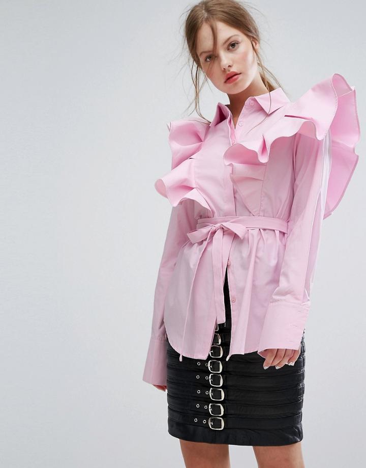 Asilio Renew You Frill Shirt - Pink