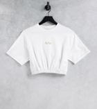 Asyou Branded Cropped T-shirt In White