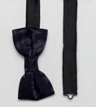 Heart & Dagger Bow Tie In Satin - Navy