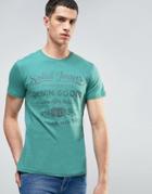 Solid T-shirt With Destroyer Logo - Orange