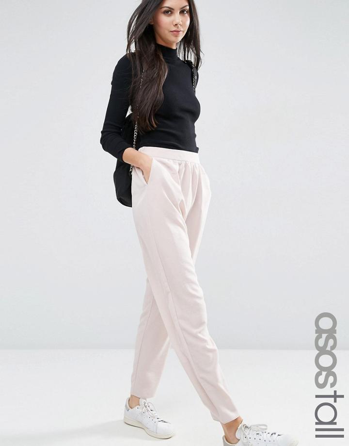 Asos Tall Satin Drop Crotch Harem Pant - Nude