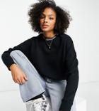 Quiksilver Oversized Sweatshirt In Washed Black Exclusive At Asos