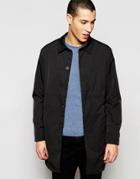 Selected Homme Nylon Trench - Black