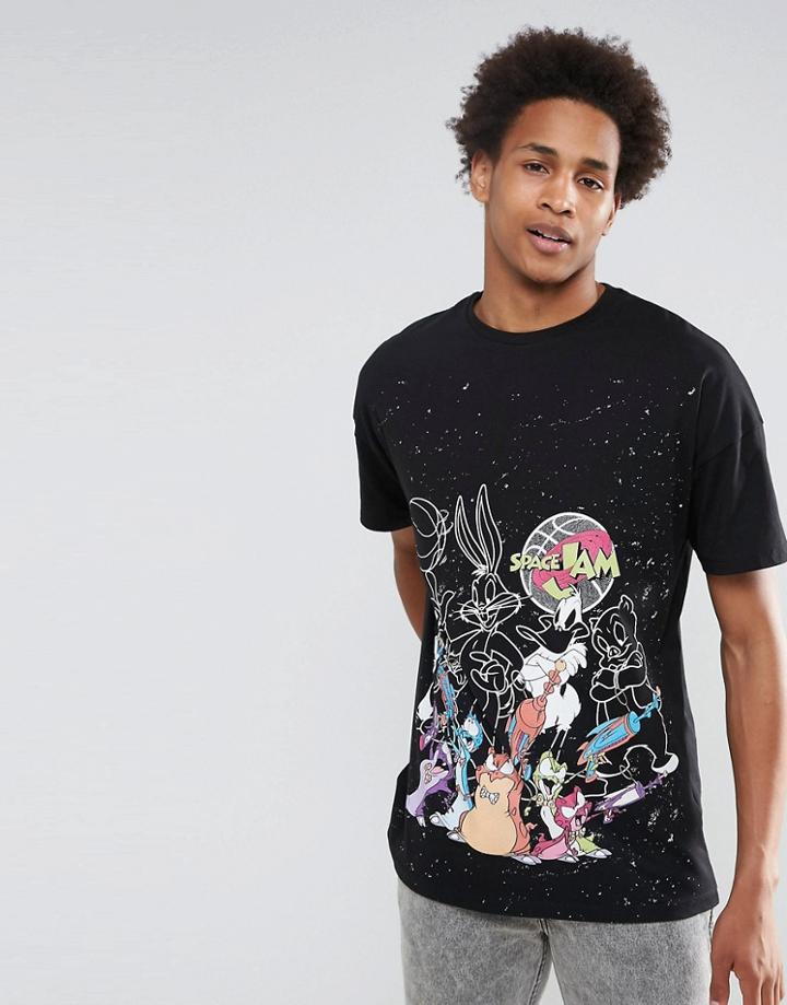 Asos Space Jam Oversized T-shirt - Black