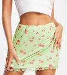Asyou Mesh Coordinating Mini Skirt In Print-multi