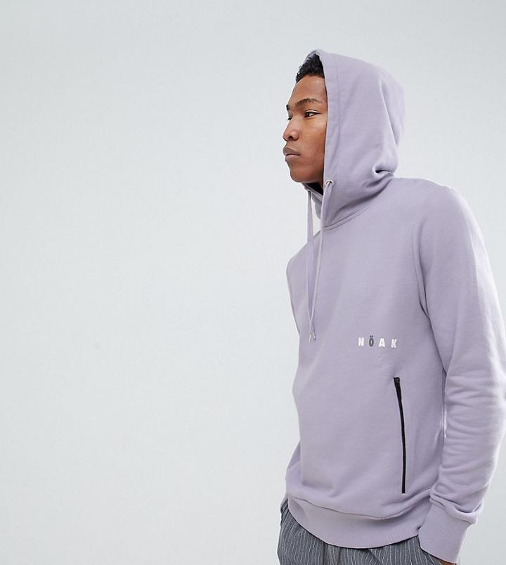 Noak Hoodie In Lilac With Zip Pockets - Purple