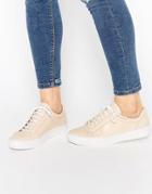 Vagabond Zoe Leather Nude Lace Up Sneakers - Nude